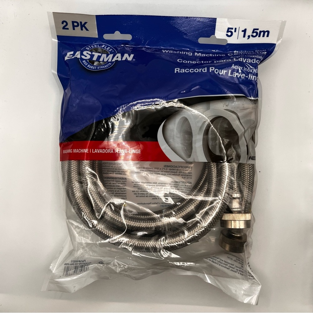 EASTMAN 2 PACK WASHING MACHINE HOSE (5 FEET)